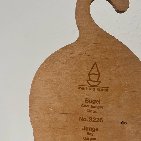 Mertens kunst bügel coat hanger no. 3226 junge boy vintage made in West Germany - Picture 5 of 9